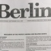 Protest Agenda and Related Events, Berlin 24-25 September 1988.